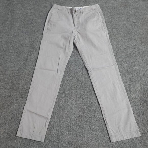 Peter Manning Chino Pants 28 x 26 Gray Solid Lightweight Stretch - Picture 1 of 8